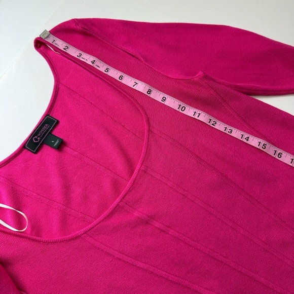 C Wonder Sweater Womens Size Large Pink Scoop Neck Cutouts - Picture 8 of 9